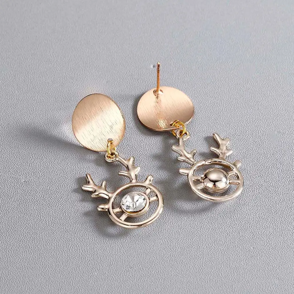 Чандлер богемный ножной олень со стразами круглый диск серьги в виде капель
