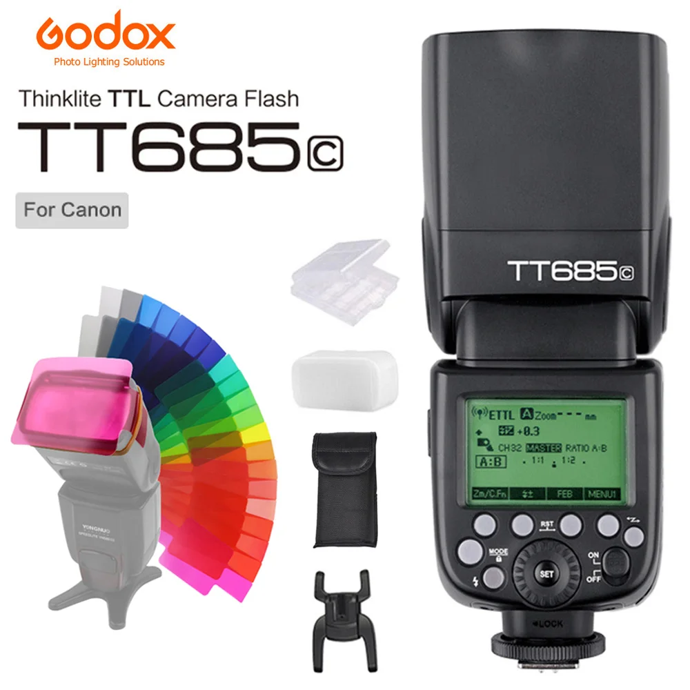

Godox TT685C 2.4G HSS 1/8000s High-Speed Wireless TTL Flash Speedlite for Canon 750D 700D 70D 60D 7D 6D 5D Mark II III DSLR