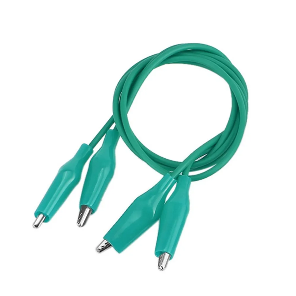 10 шт. маленький цветной крокодил зажим тестовая линия 50 см двойная головка