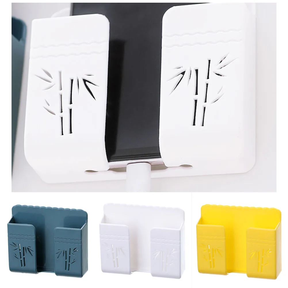 

2pcs 85*25mm Sticky Mobile Phone Charging Stand Multifunctional Wall-mounted Rack Lazy Bedside Mobile Phone Stand