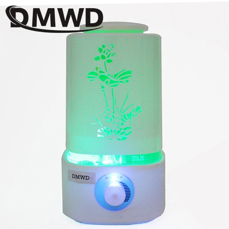 barato Dmwd Umidificador De Ar Ultra Sônico Aromaterapia Fogger Difusor óleo Essencial Névoa Fria Fabricante Luz Da Noite Purificador De Ar 2l Ue Eua Plug