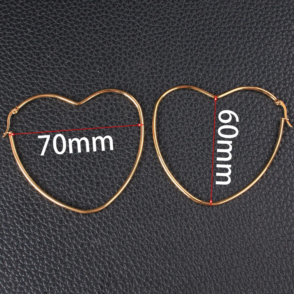 Серьги капельки с большим сердцем золотые модные ювелирные изделия из