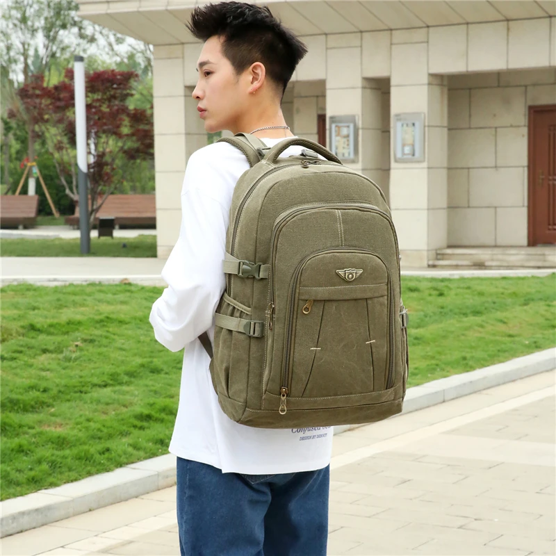 Водонепроницаемый холщовый дорожный рюкзак для мужчин отдыха 15 6 дюймовый