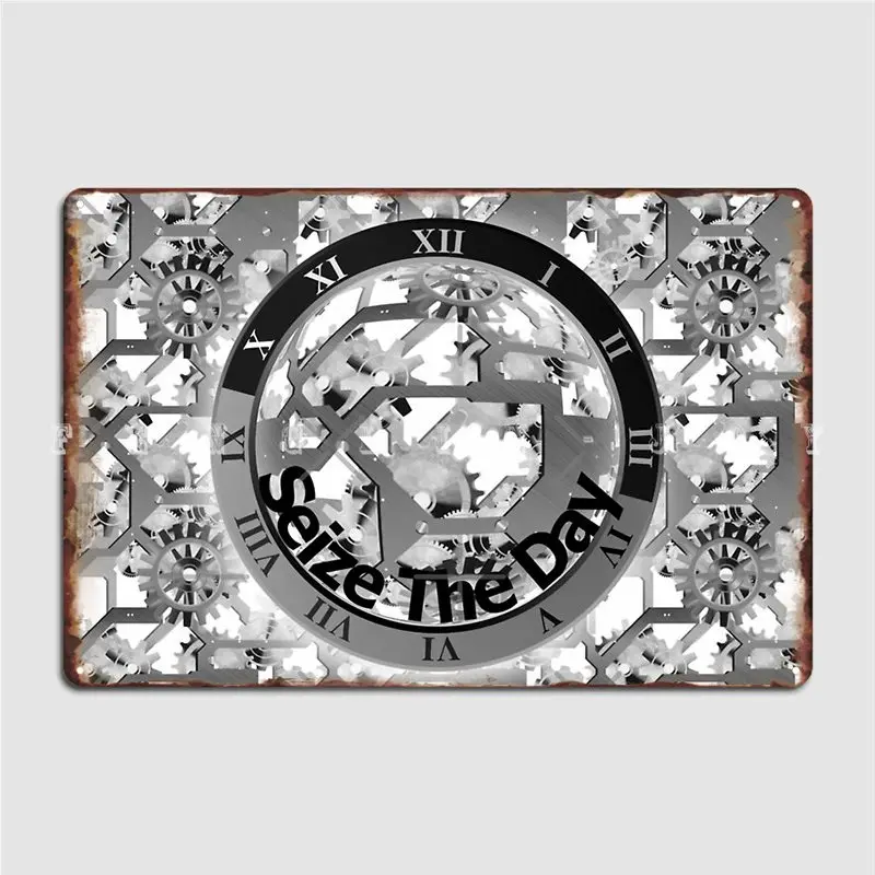 

Настенный плакат захвата дня, металлическая табличка, Настенная роспись, Настенный декор, создание оловянного знака, плакат