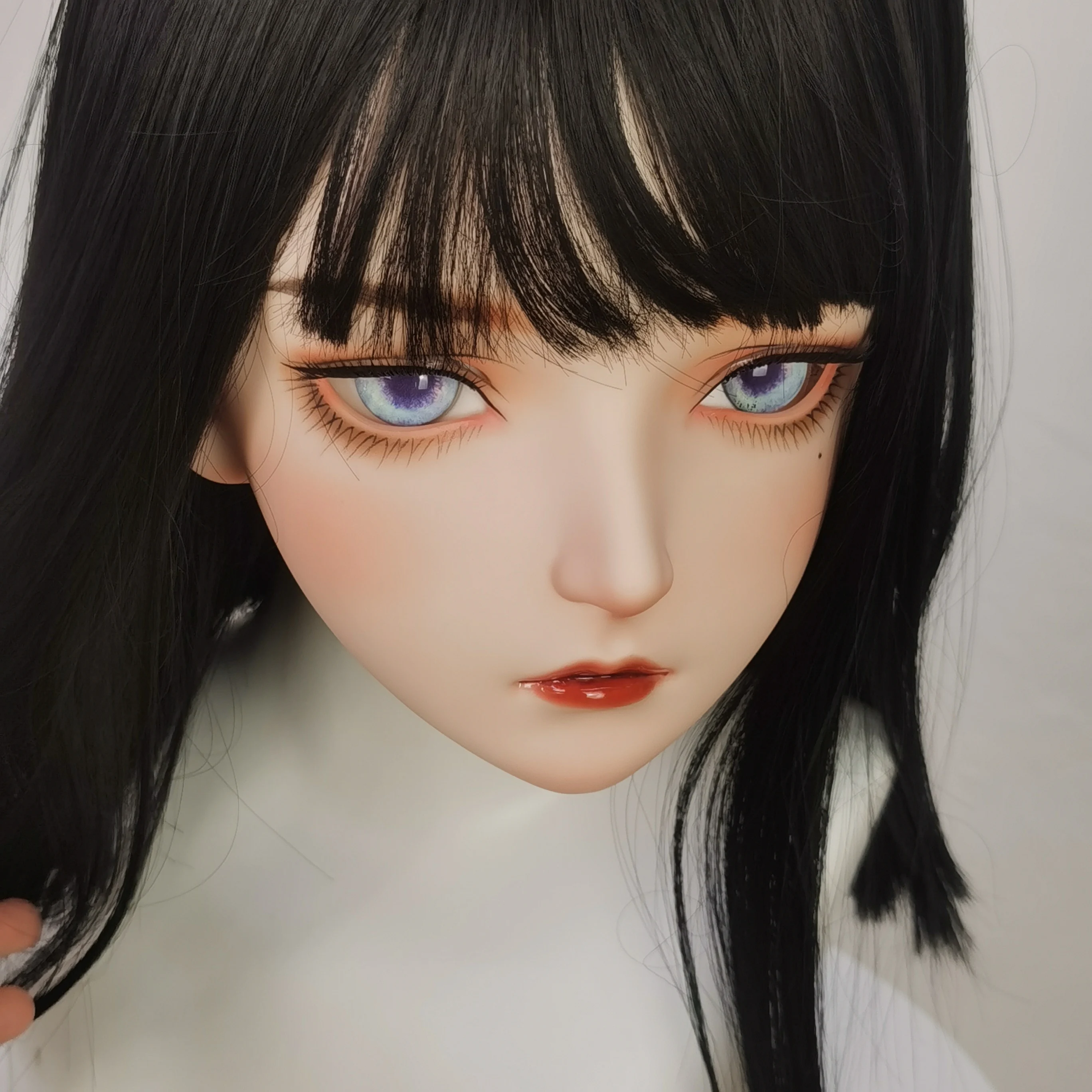 Ручная работа Сладкая Женская/Девочка Смола Половина Головы Косплей Японская Аниме Ролевая Лолита Кигуруми Кукольная Маска Перевоплотитель.