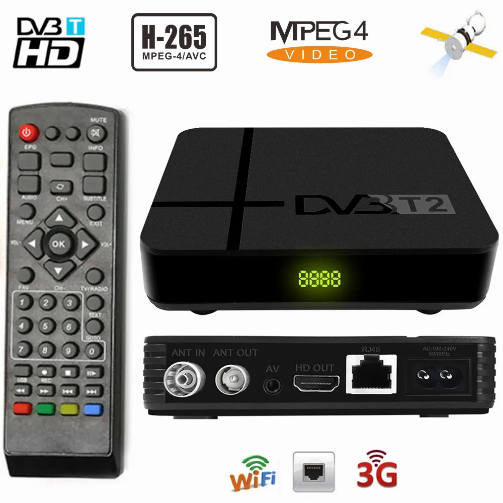 Vmade DVB T2 ТВ-тюнер HD цифровой эфирный приемник Полностью 1080P H.265/HEVC встроенный RJ45 LAN Поддержка Youtube Лидер продаж Европа