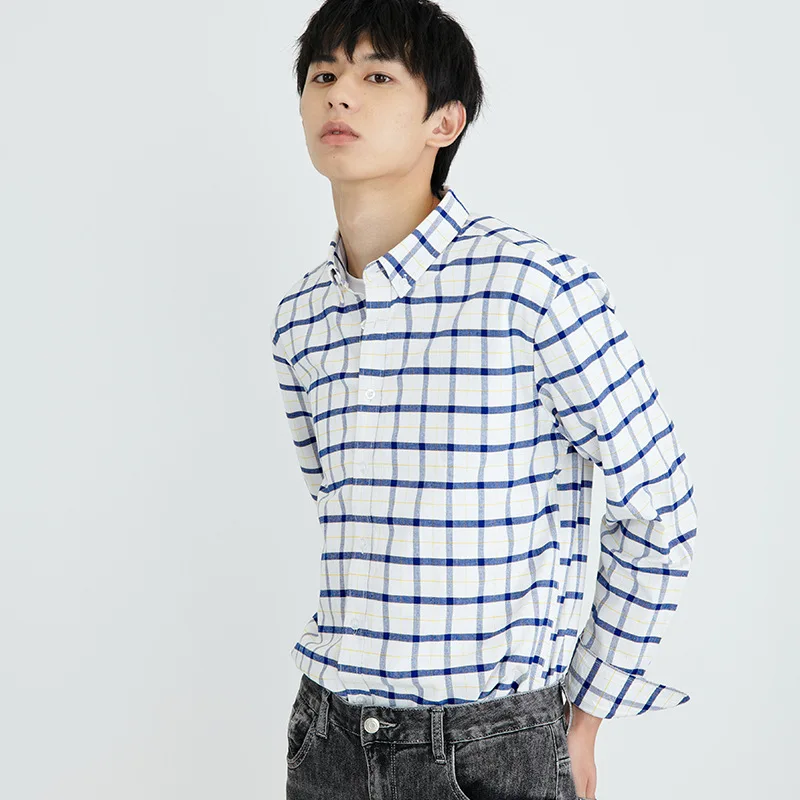 

Men's shirts new popular plaid men's shirts casual shirts matching plaid shirt