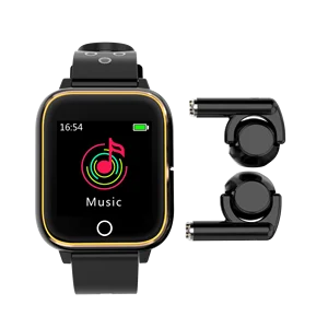 m6 smart watch wristband men women with bluetooth wireless earphones mp3 sports 3 in 1 fitness tracker smartwatch 2020 for phone free global shipping