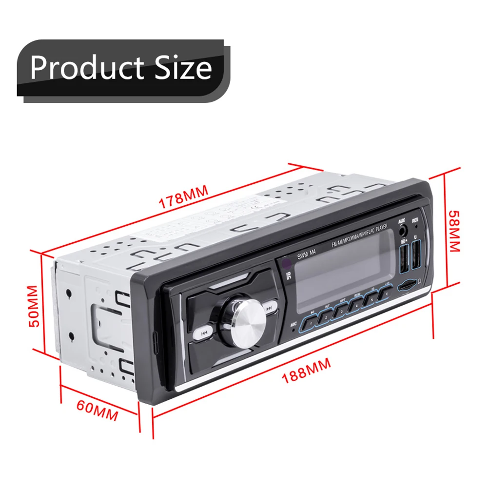 

Car Stereo MP3 Player DIN M4 Single FM AM RDS DAB DAB+ Radio Receiver Head Unit for Outdoor Personal Car Decoration