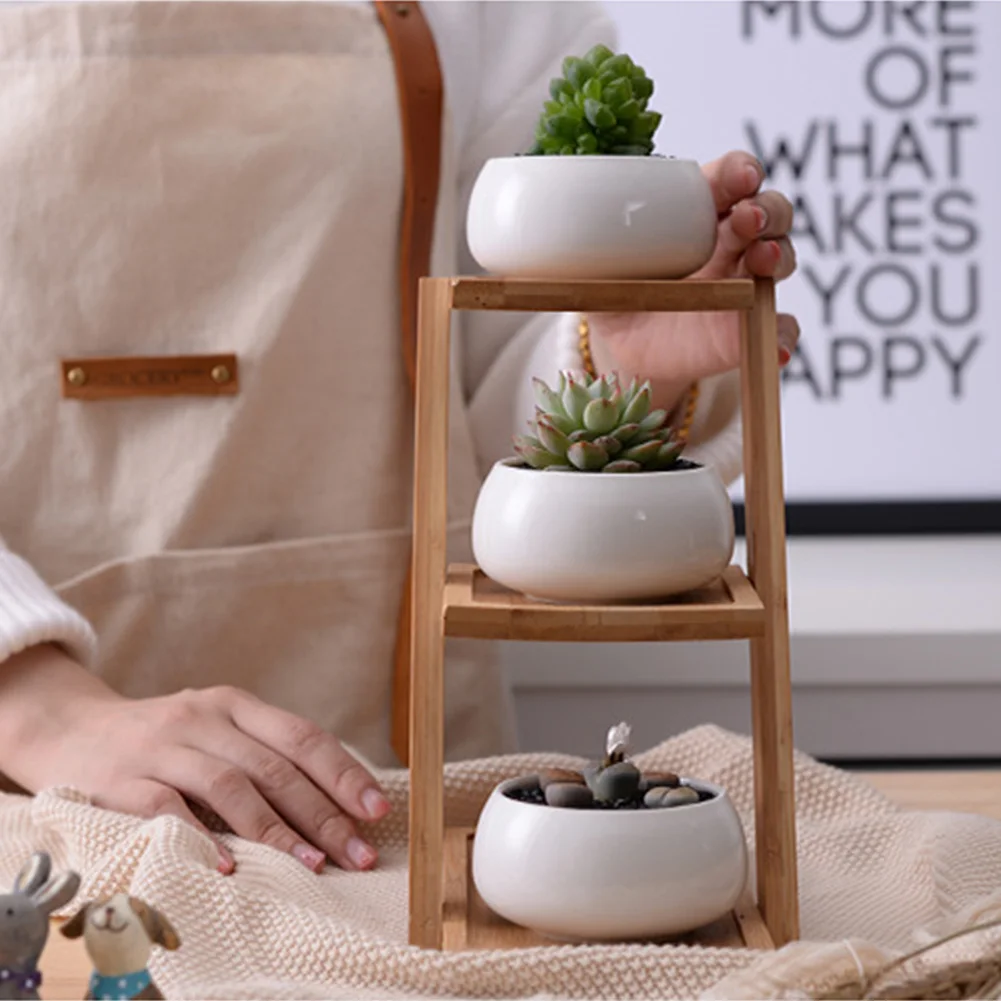 Полка для кактуса Простой декоративный набор горшков спальни контейнер цветов с