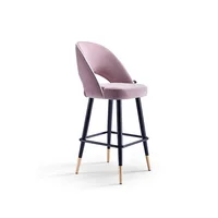 Modern High quality custom Discount modern designer design bar furniture metal black leg bar chair Commercial Furniture