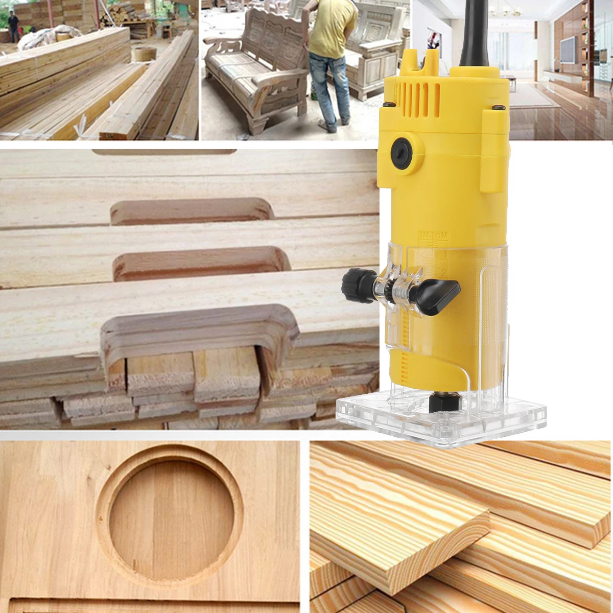 Электрический ручной триммер 2200 Вт деревообрабатывающий фрезерный станок 6 35 мм