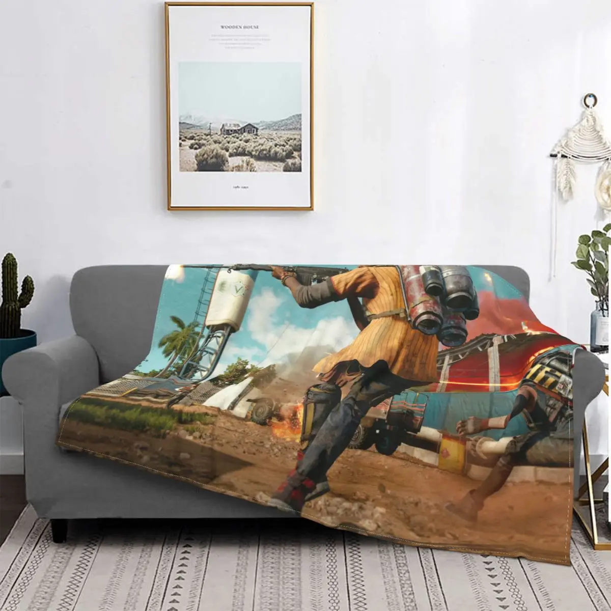 

Far Cry Jack Carver Action Game Blankets Coral Fleece Plush Decoration Bedroom Bedding Couch Bedspread