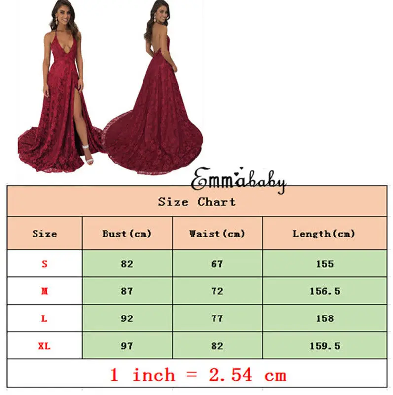 

Fashion Women Sexy V-Neck Floor Length Sling Sleeveless Backless Long Dress Elegant Slit Formal Party High Waist Wide Red Gowns