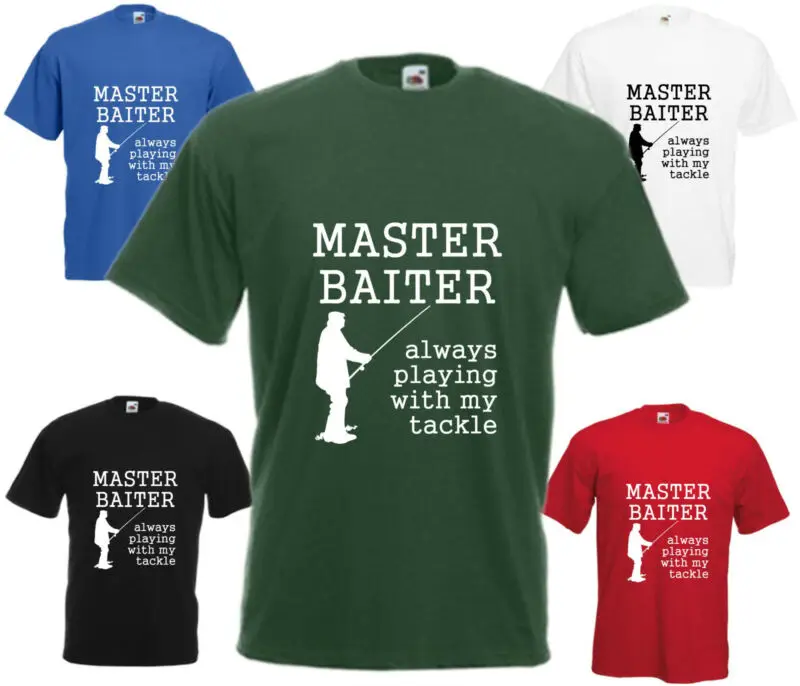 Футболка с надписью Master Baiter Dr?le p�che | Мужская одежда