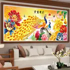 ZOZACK, Рукоделие, сделай сам, вышивка крестиком, наборы для вышивки, Peahen пион, цветы, рисунок, печать крестиком, украшение для дома