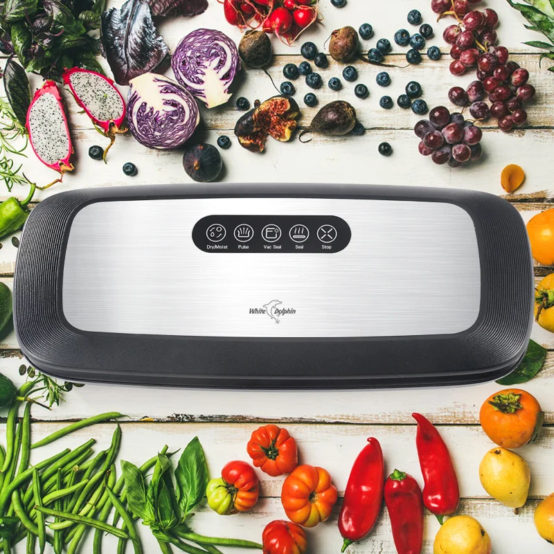 

Best Electric Vacuum Sealer hine 220V 110V With 10pcs Food Saver Bags Household Automatic Food Vacuum Paaging hine