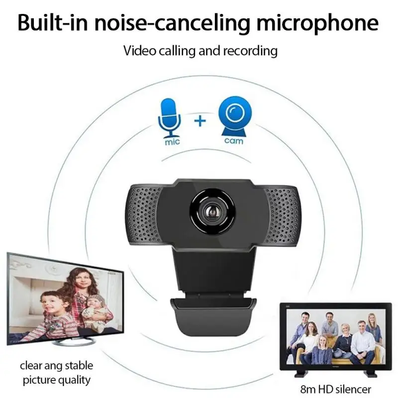 

1080P Full HD 30FPS Wide Angle USB Webcam Web Cam With Mic Conference Web Camera IP Camera For Computer PC Webcame