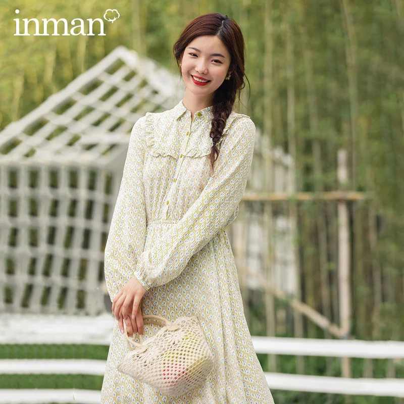 Инман 2020 Новое поступление литературный сладкий стиль отложной воротник