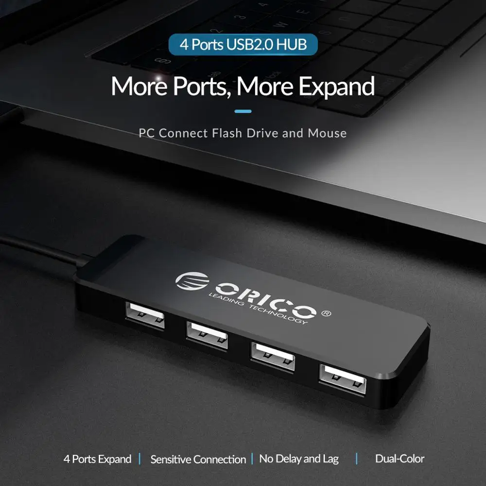 Мини-разветвитель ORICO высокоскоростной Разветвитель USB 2 0 с 4 портами OTG адаптер