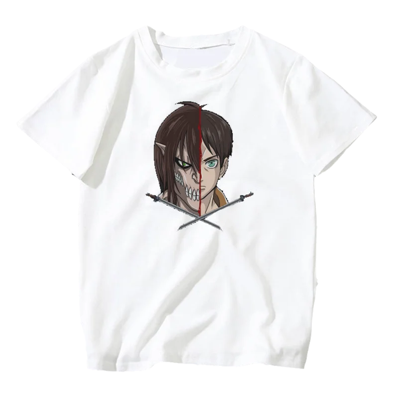 

Attack on Titan Shingeki No Kyojin Casual T-shirts Men Fashion Anime Costumes T Shirt Summer Hip Hop Tshirt Cool Top Tees Male