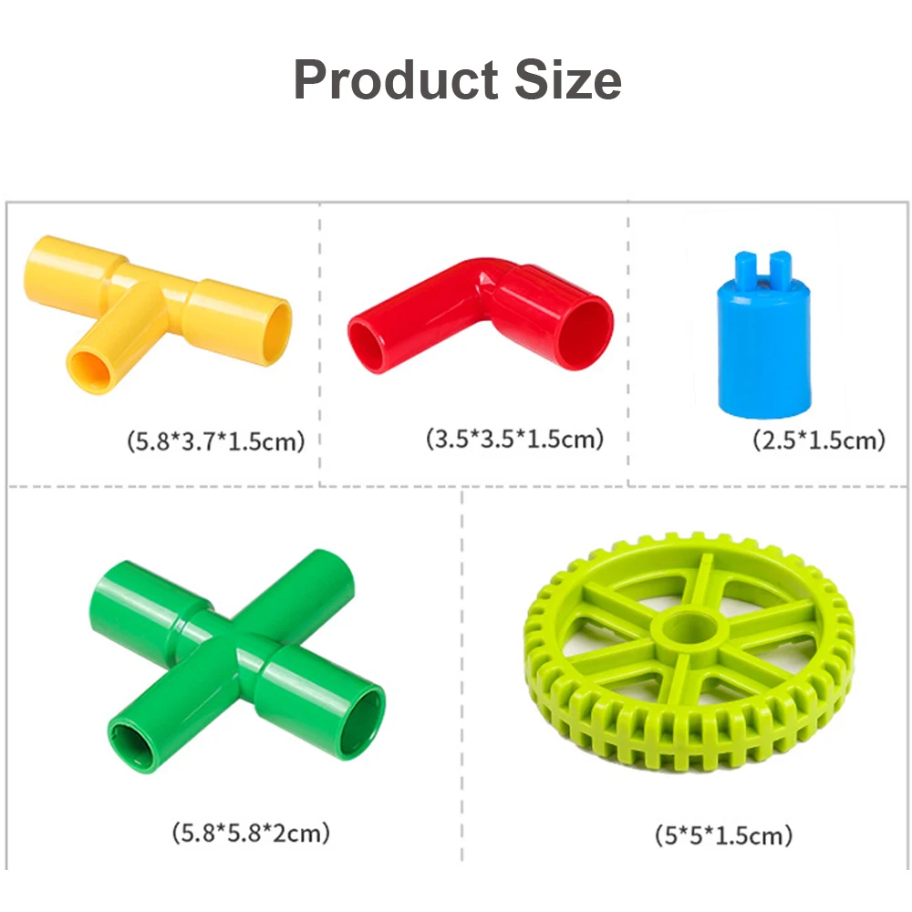 

DIY Water Pipe Building Blocks Toys Enlightening Pipeline Tunnel Construction Educational Toys Learning Toys For Children Brick