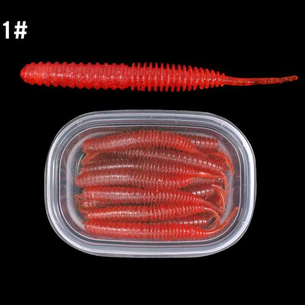 

30Pcs/Box Soft Bait Delicate Accessory Reusable Good Toughness Soft Bait Fishing Accessory Fishing Lure Fake Bait