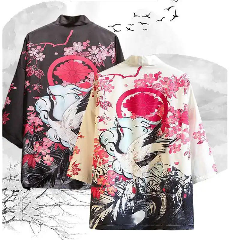 Японский традиционный кардиган кимоно для мужчин уличная одежда Харадзюку