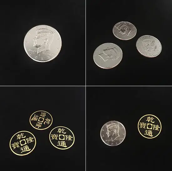 Двойное лицо супер Тройная монета (половина доллара или Моргана доллар) Джонни