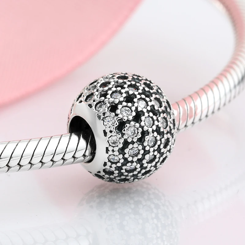 925 стерлингового серебра как spark выдалбливают Циркон diy аксессуары бусины для