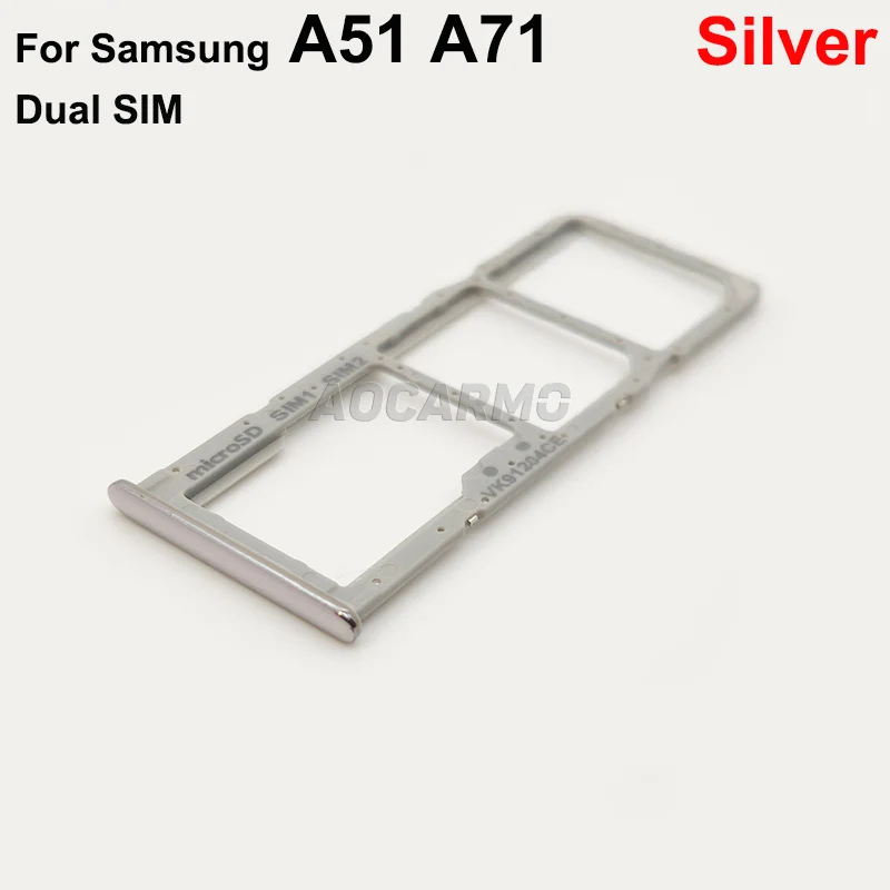 Aocarmo для Samsung Galaxy A51 A71 A515F SM A7160 SIM карта с двумя и одинарными слотами Sim карт