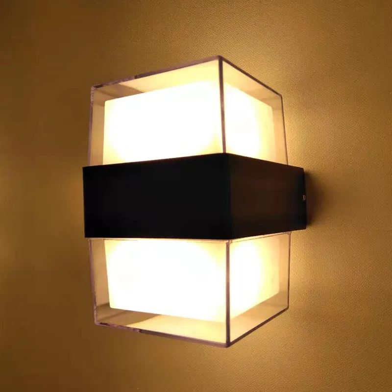 

Kenlux Up Down 6/12W LED Acrylic Wall Light AC85-265V Square Wall Sconce Living Room Bedroom Background Wall Corridor Wall Lamp