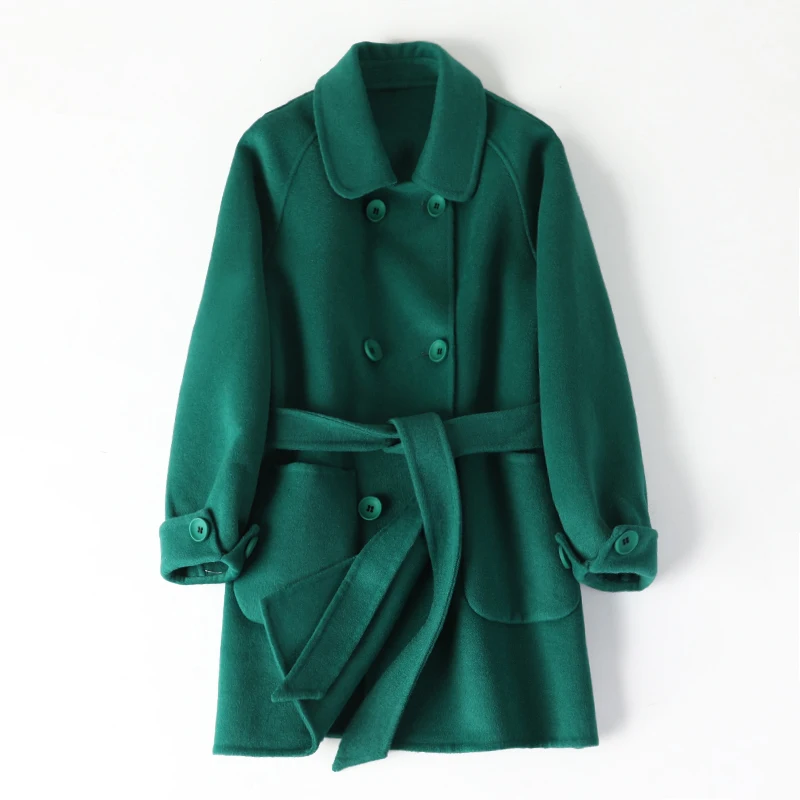 

Autumn and Winter 2019 New Double-sided Wool Overcoat