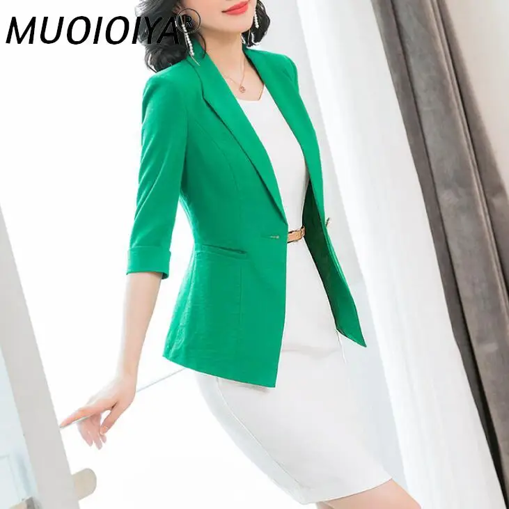 

Женский офисный костюм-двойка, элегантный Блейзер и платье-карандаш