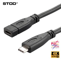 usbc extension cable 3 1 gen 2 pd fast charging data 10gbps dp video audio earphone wire for gopro vr phone usb type c extender