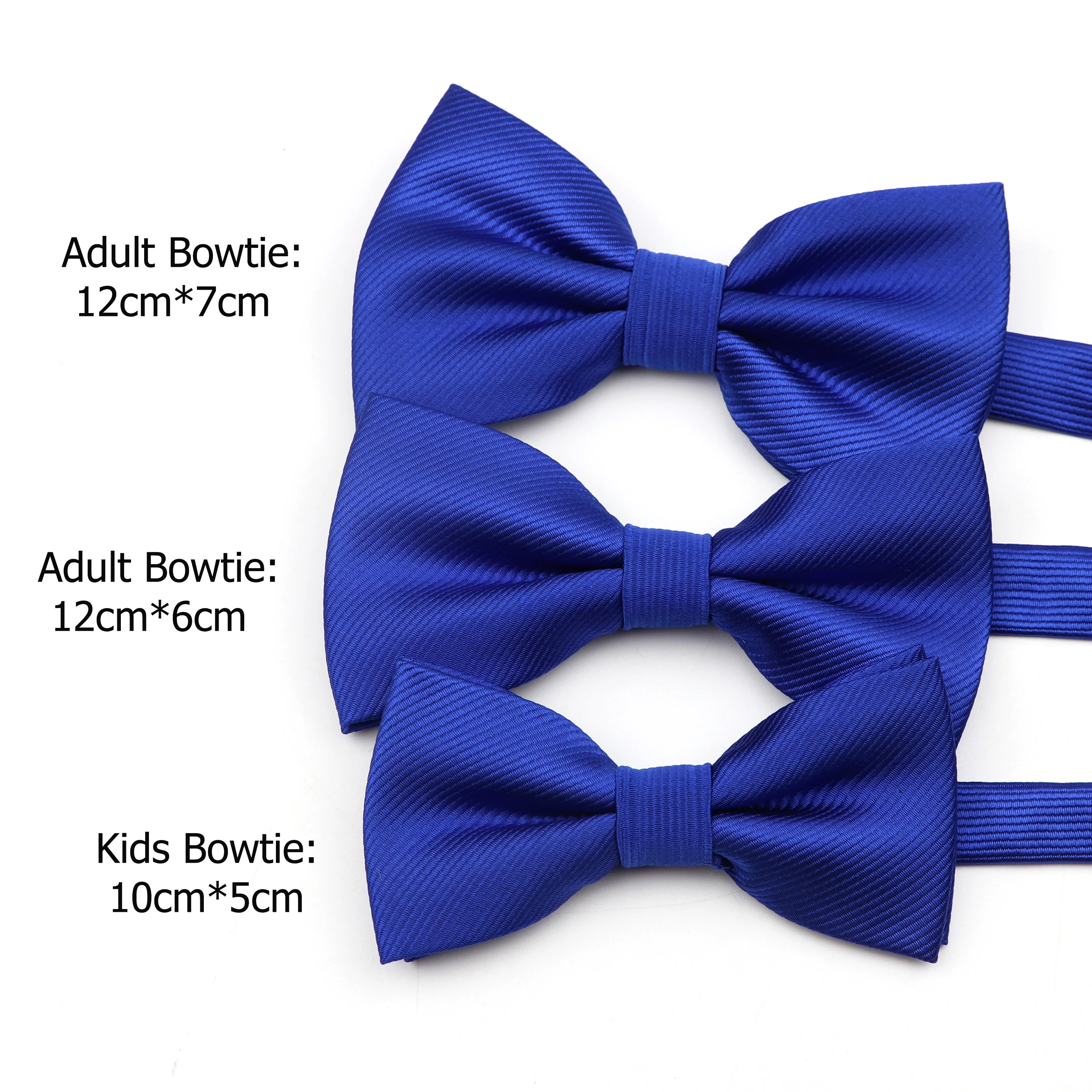 

Hot 3 Sizes Parent-Child Bowtie Set Solid Colorful Rainbow Chic Satin Family Butterfly Wedding Design Fashion Polyester Bow Tie