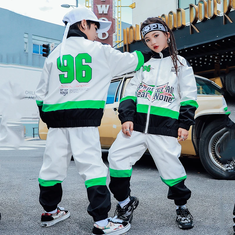 

2020 New Girls Hip Hop Costumes Kids Fashion Jazz Performance Street Dance Clothes Stage Outfit Kids Modern Dance Wear