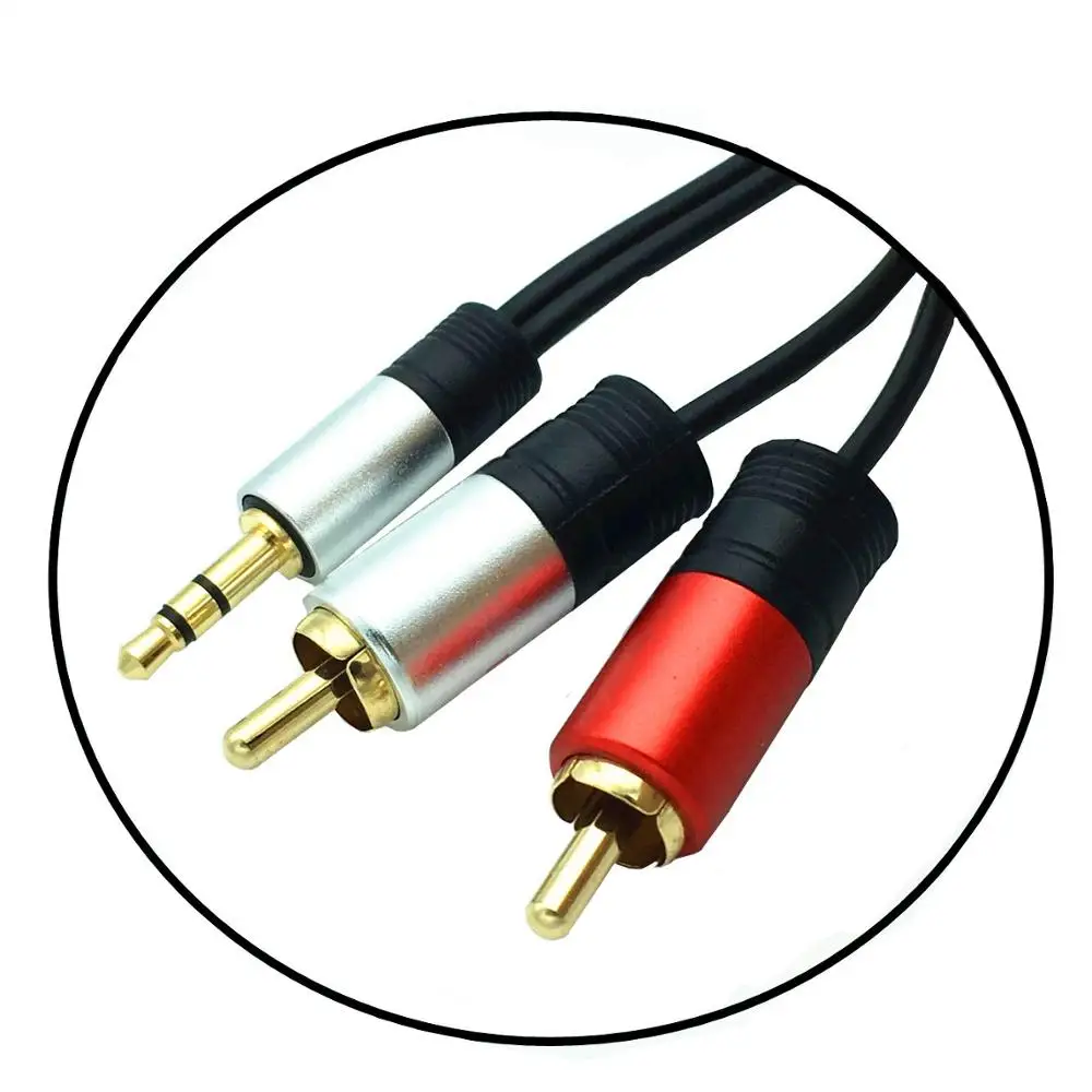 Aux RCA кабель 3 5 аудио к 2RCA кабелю мм разъем AUX для DJ усилителей сабвуфер микшер