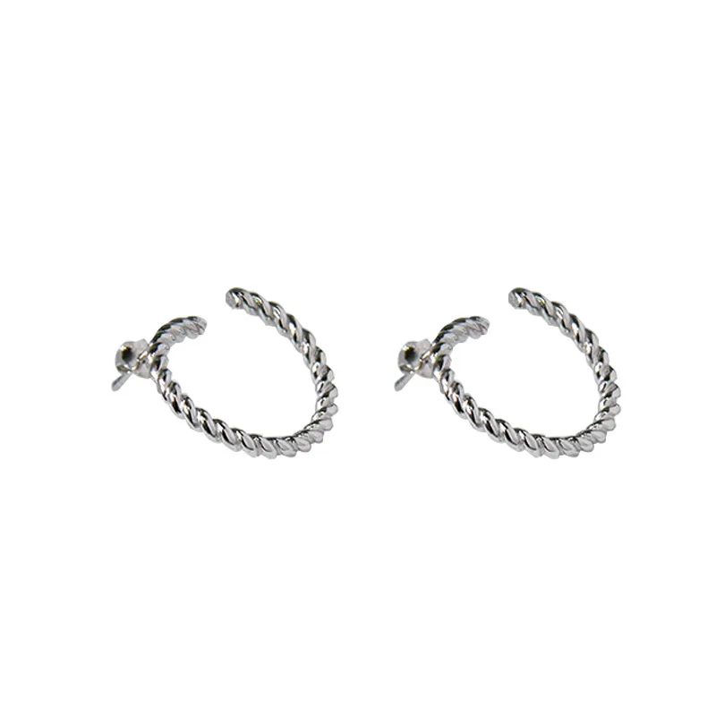

Kinel New Fashion Jewelry Korean 925 Sterling Silver Twine Stud Earings For Women Girls 2020 Summer Style Earring Ear Studs