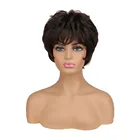 Чудесные синтетические женские вьющиеся натуральные золотистые коричневые парики смешанных цветов черные женские термостойкие парики