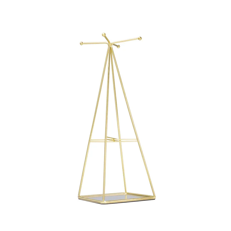 

Light Luxury Style Creative Iron Jewelry Rack Nordic Ins Simple Jewelry Storage Display Stand Golden Dresser Ornaments