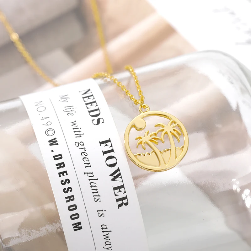 Ожерелье из пальмового дерева ожерелье с волной воды модные ювелирные изделия |