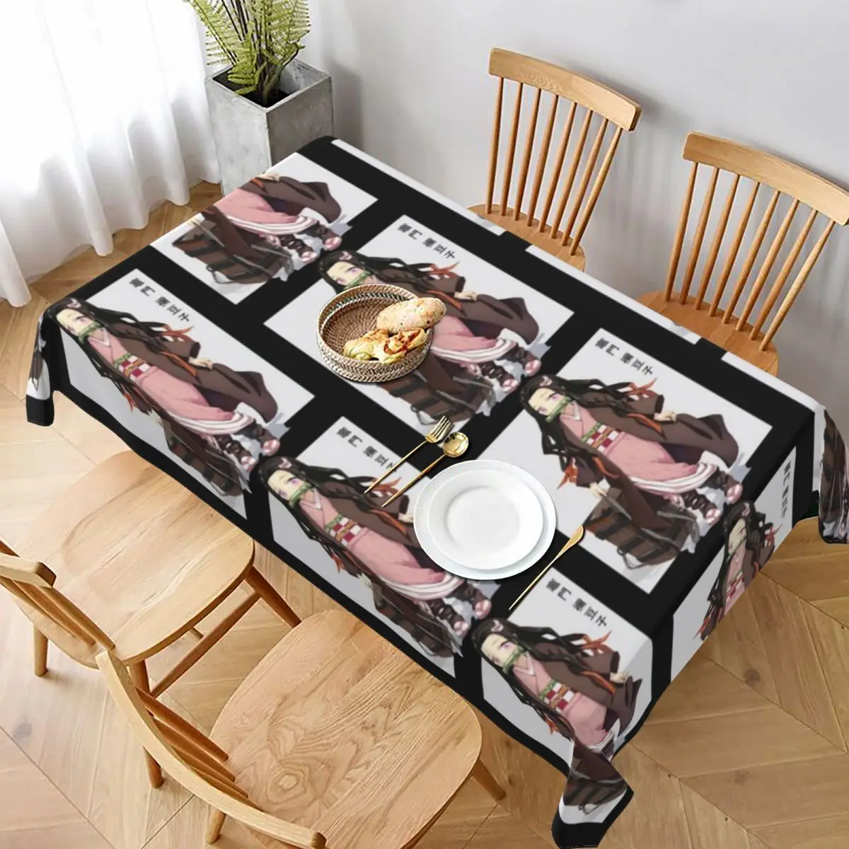 

Demon Slayer Tablecloth Kawaii Custom Table Cover Living Room Wholesale Protector Polyester Table Cloth