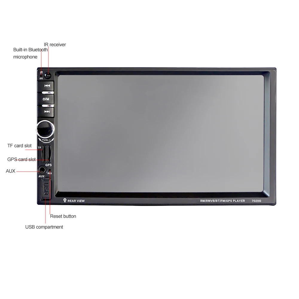 LTBFM Авторадио 2 din gps 7 дюймов сенсорный экран Автомагнитола 2din мультимедийный плеер авторадио gps навигация mp5 Аудио Стерео 7020G