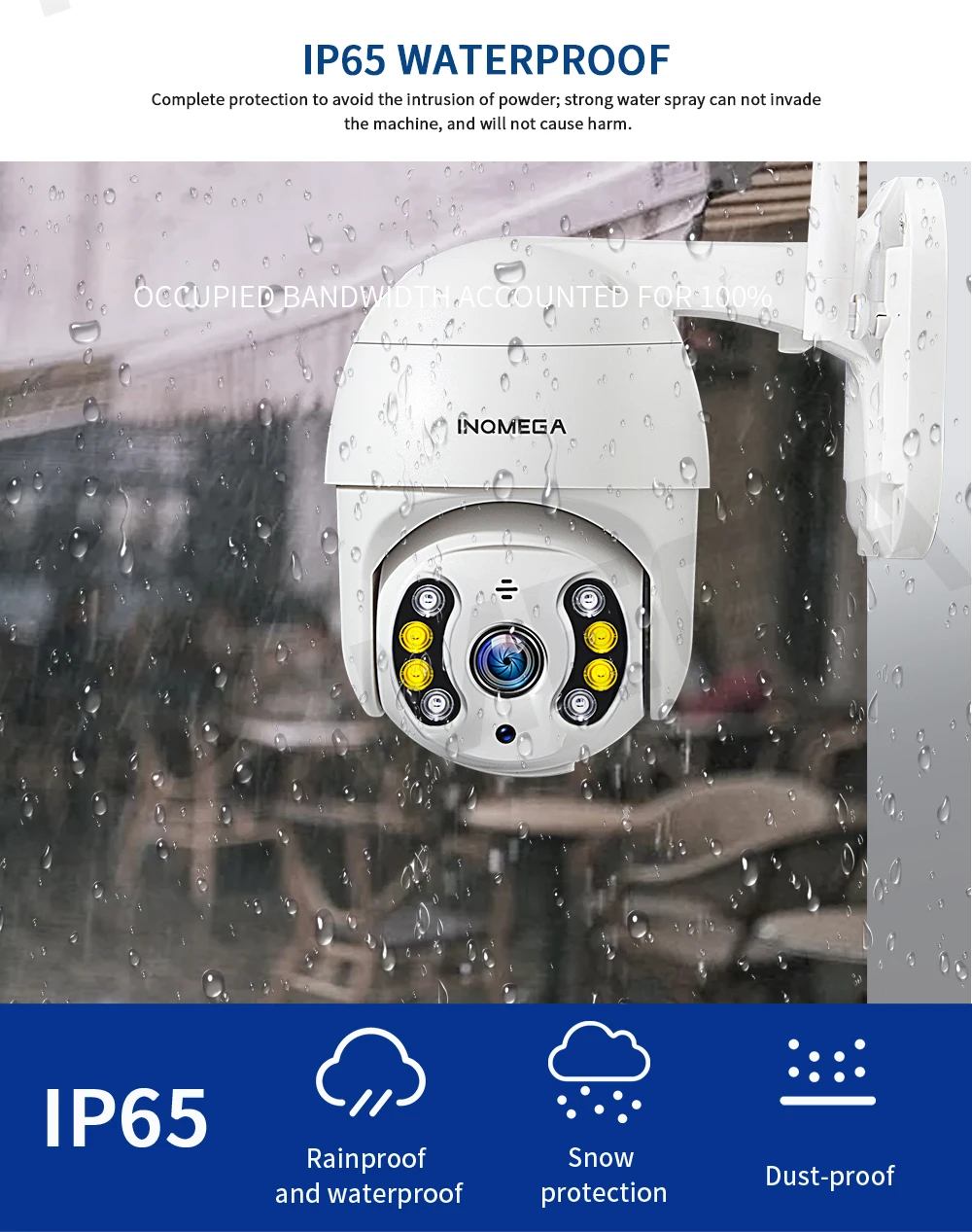 INQMEGA 1080P 1 дюймовая Супер Мини PTZ IP камера полноцветная ночного видения для улицы и