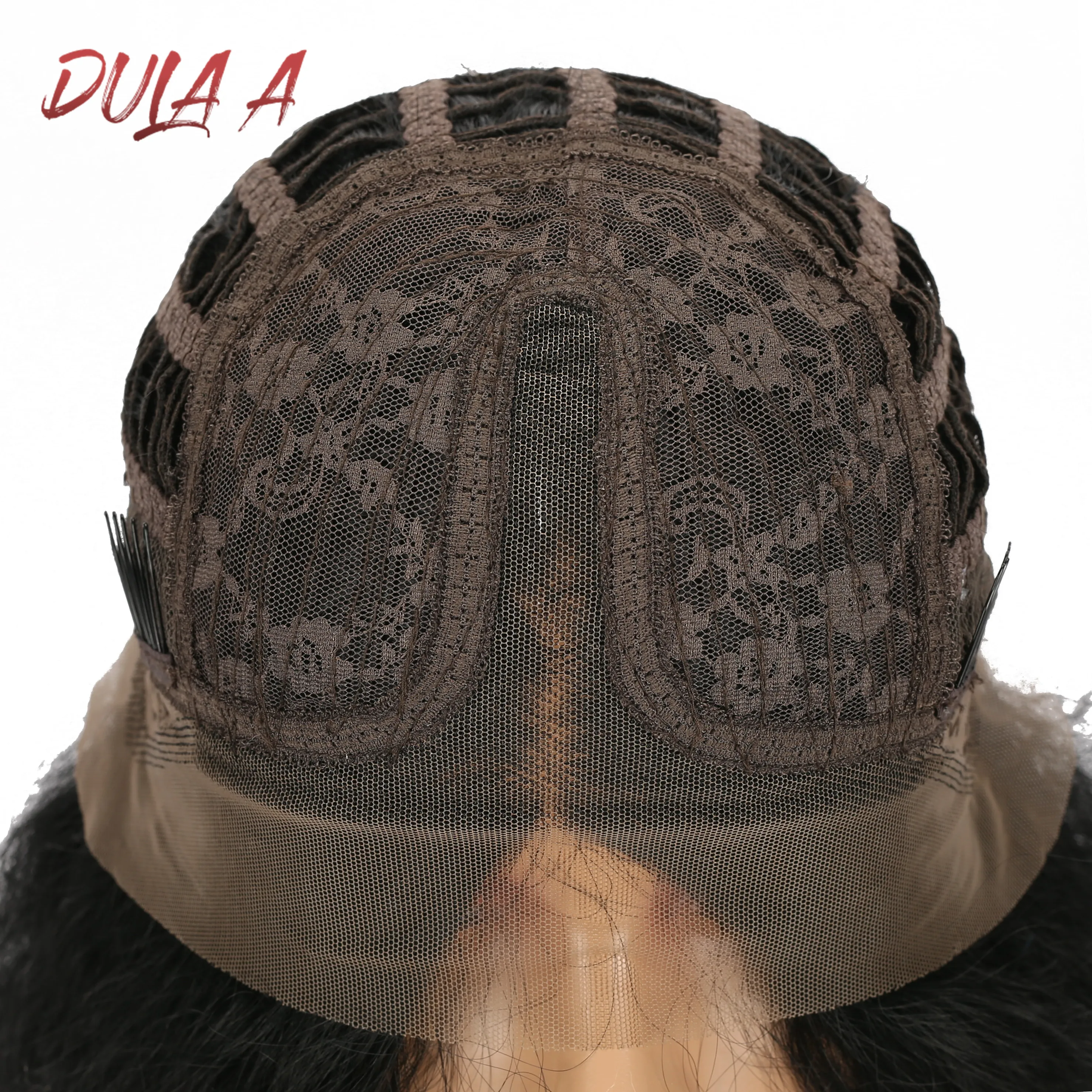 Dula A синтетические кружевные передние парики для черных женщин Yaki прямые длинные