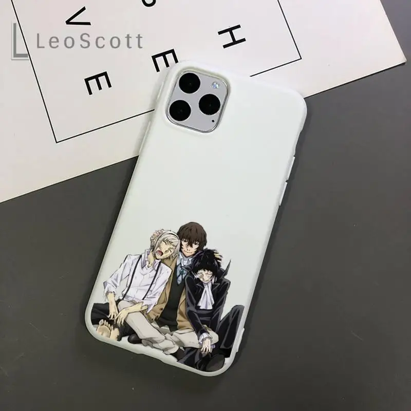 

bungou stray dogs anime cool Phone Case Candy Color for iPhone 11 12 mini pro XS MAX 8 7 6 6S Plus X 5S SE 2020 XR accessories
