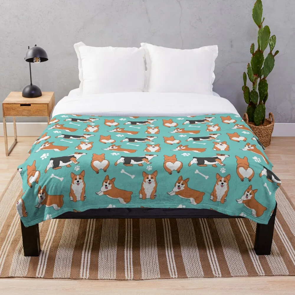 

Corgi Muster Wurf Decke Sherpa Decke Warm Super Weich Flanell Büro Nickerchen Bettdecke Sofa Bettwäsche Plüsch Quilt Plaids