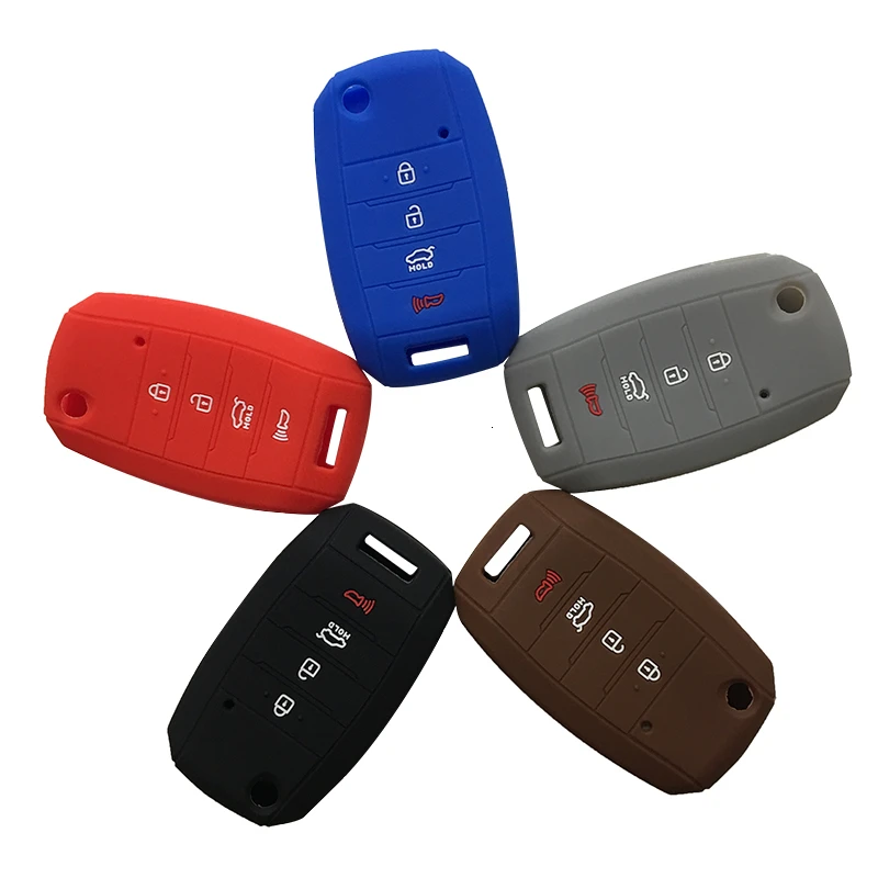 Силиконовый чехол для ключей Kia Sportage 2011 Optima Rio 2019 Forte Ceed Funda Llave Sorento Prime 4 Кнопка