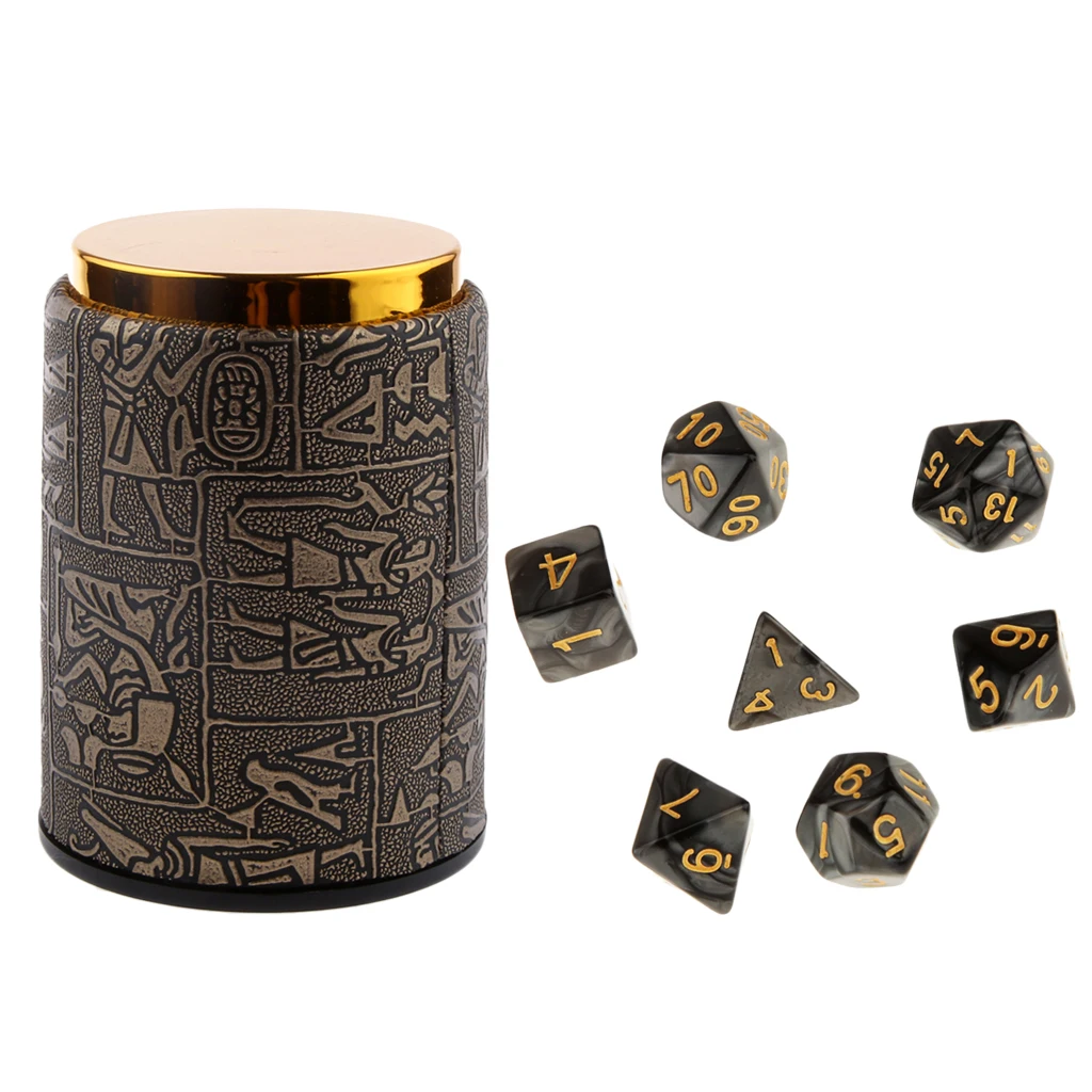 7 штук многогранные кости для игры в D20 D12 D10 D8 D6 D4 Вечерние & чашка кости|Кубики| |